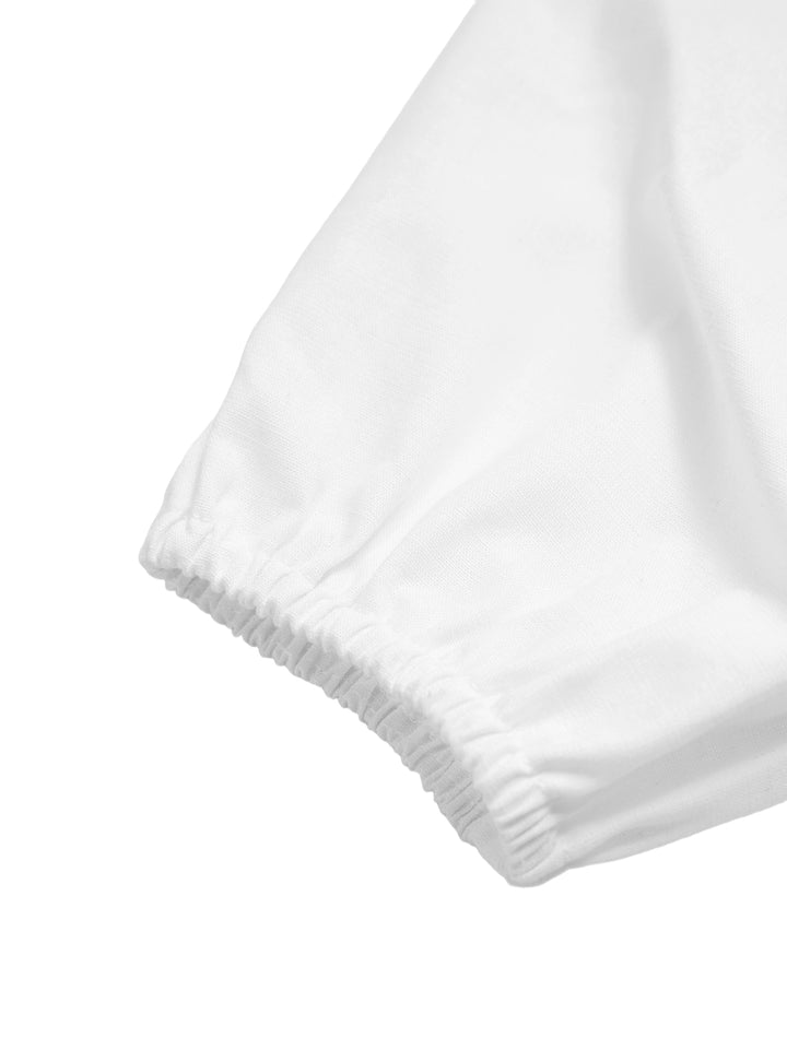 Casual Embroidery Sweetheart Flounce Sleeve Women Blouses