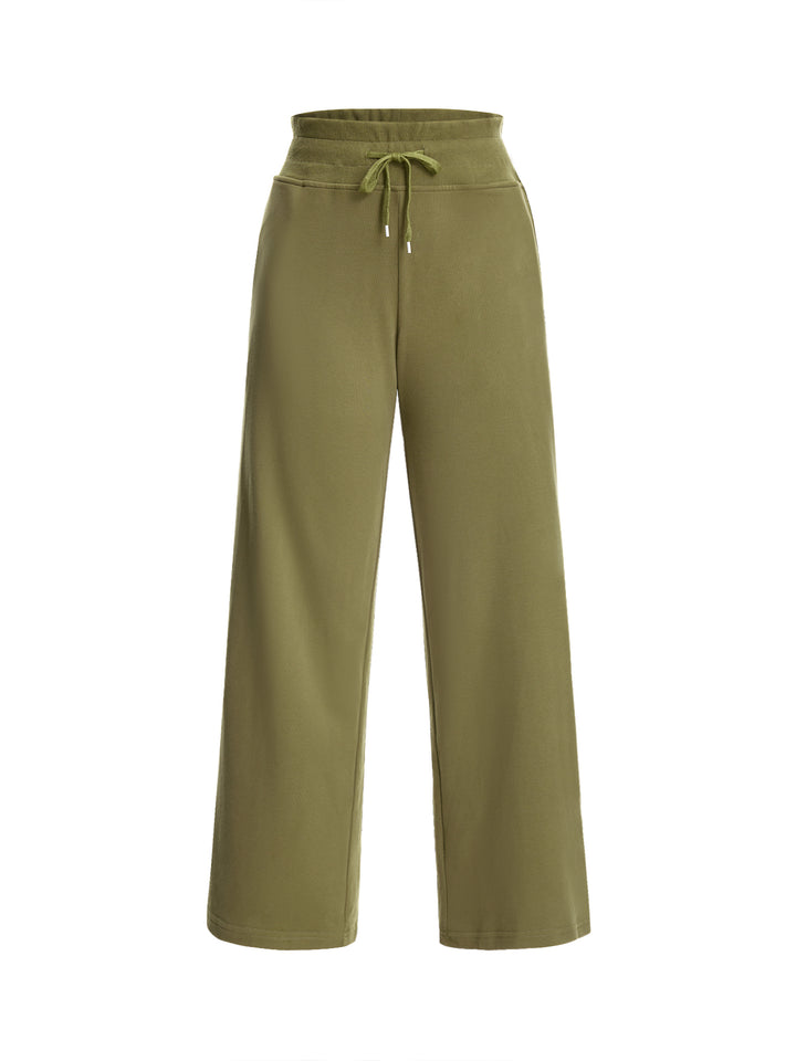 Pantalones de chándal con cordón de pierna ancha de la pierna ancha
