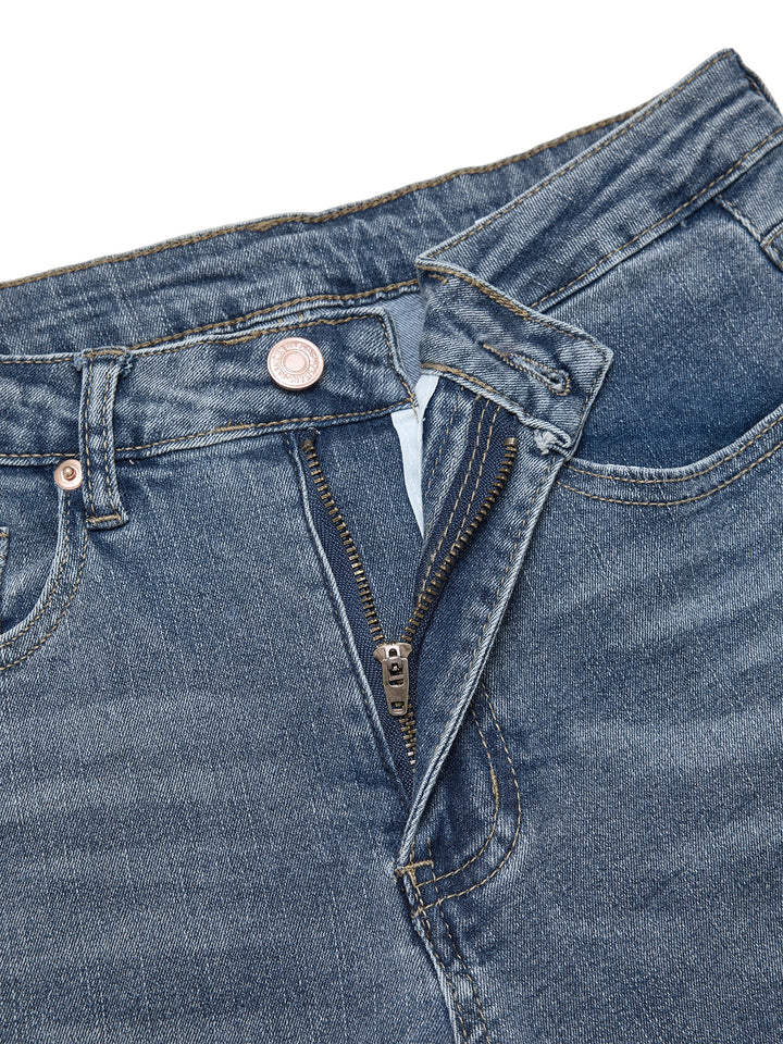 Jeans de mujer larga de bolsillo casual acampanado
