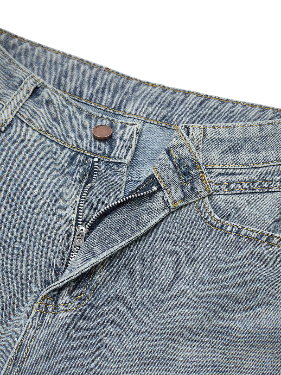 Jeans de mujer larga lavada casual de pierna ancha