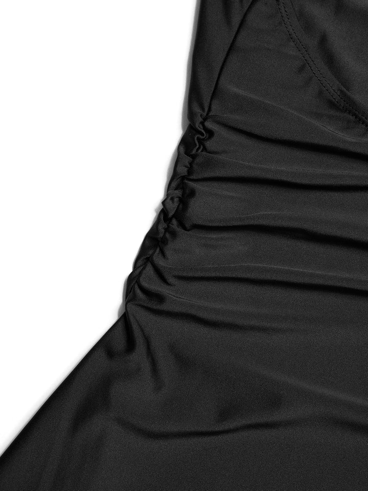 Vestido de mujeres con mangas regulares de cuello de capucha casual