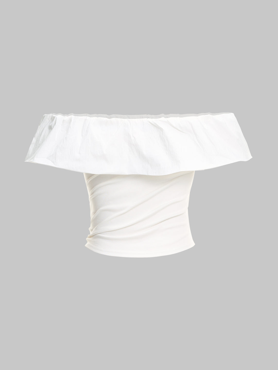 Capelal de tela llanamente empalmante Ruchada Ruchada sin hombro sin mangas 2 formas de usar tops de mujeres
