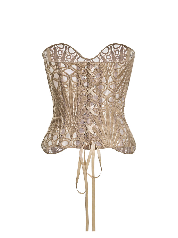 Corsé asimétrico de Bandeau Party Hollow Out Fomen Women Top