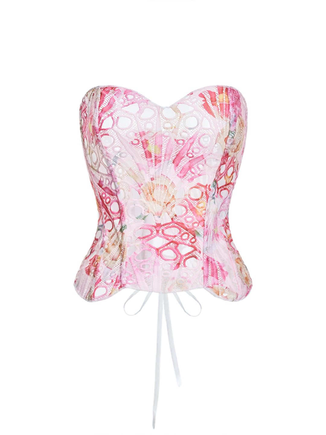 Corsé asimétrico de Bandeau Party Hollow Out Fomen Women Top