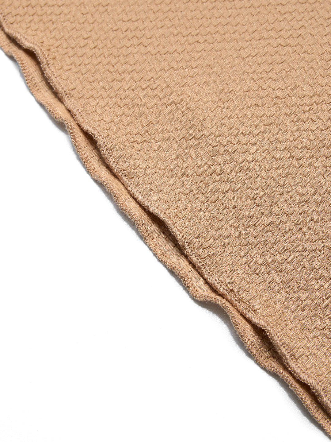 Tela texturizada casual ruchada borde de olla de hem bandeau