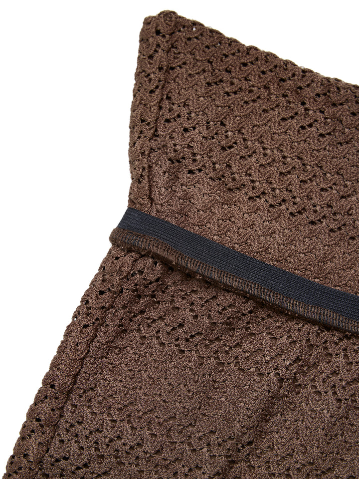 Boho a aleatorio de tejidos texturizados de tejido mini pantalones cortos