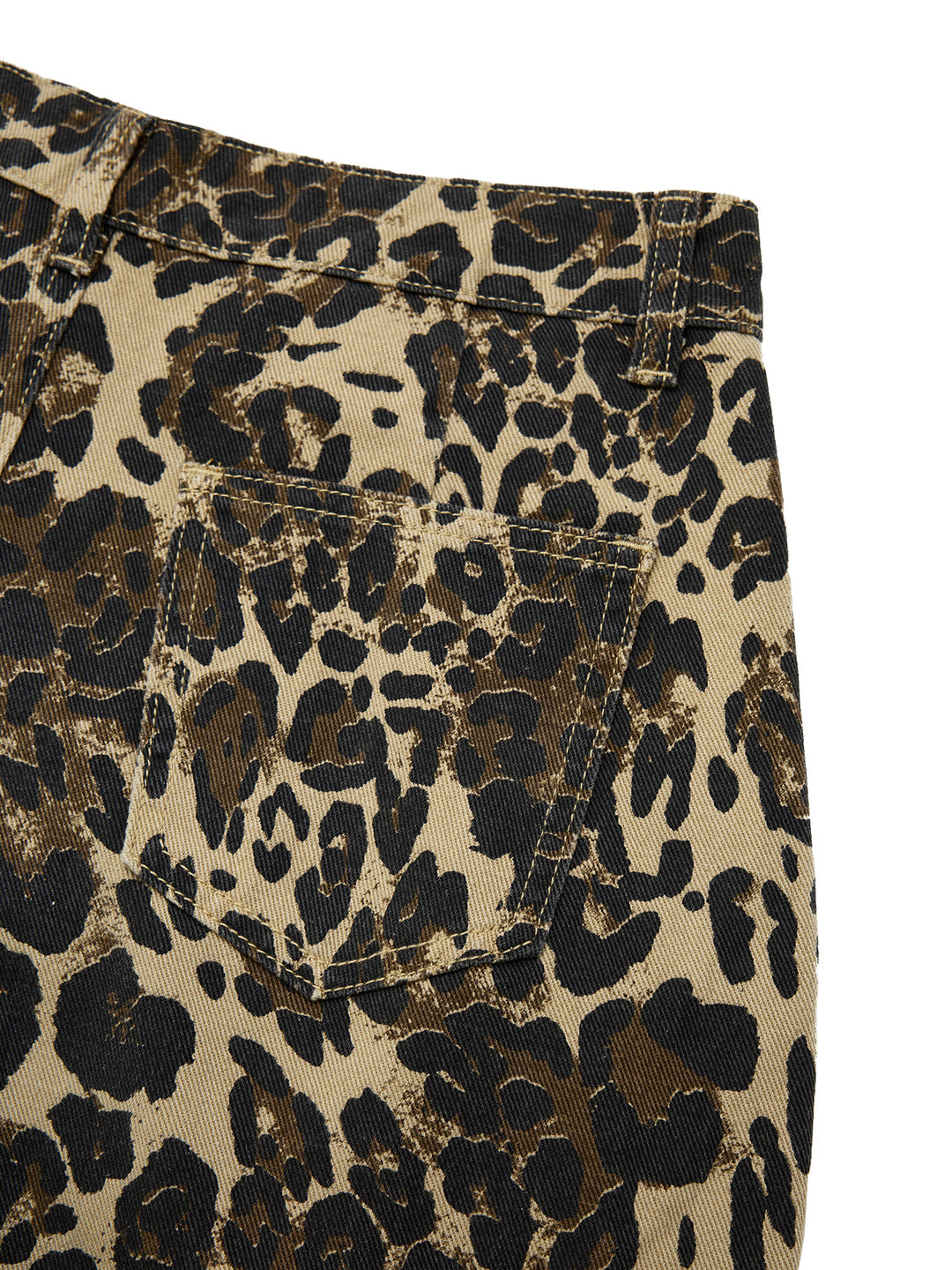 Holgado de leopardo casual estampado de mujeres largas jeans