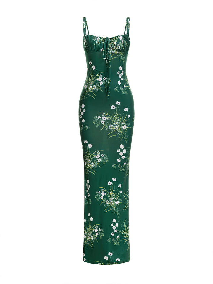 Boho atado el vestido de mujer larga