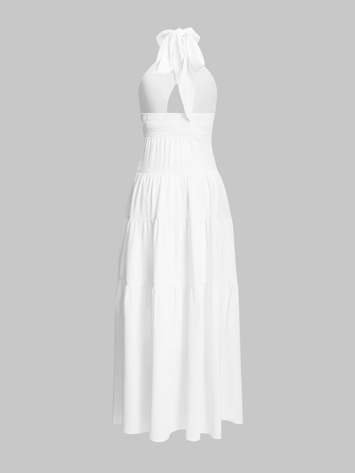 Boho Plain Halter régulier haute taille sans manches