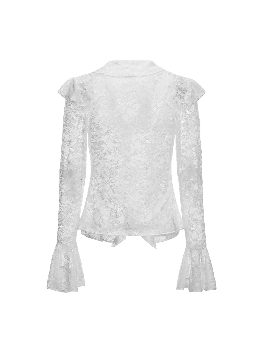 Boho Blumen Rüsche gegen Halsglockenhülle Lange Frauen Bluse